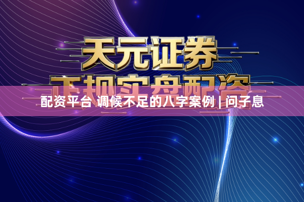 配资平台 调候不足的八字案例 | 问子息